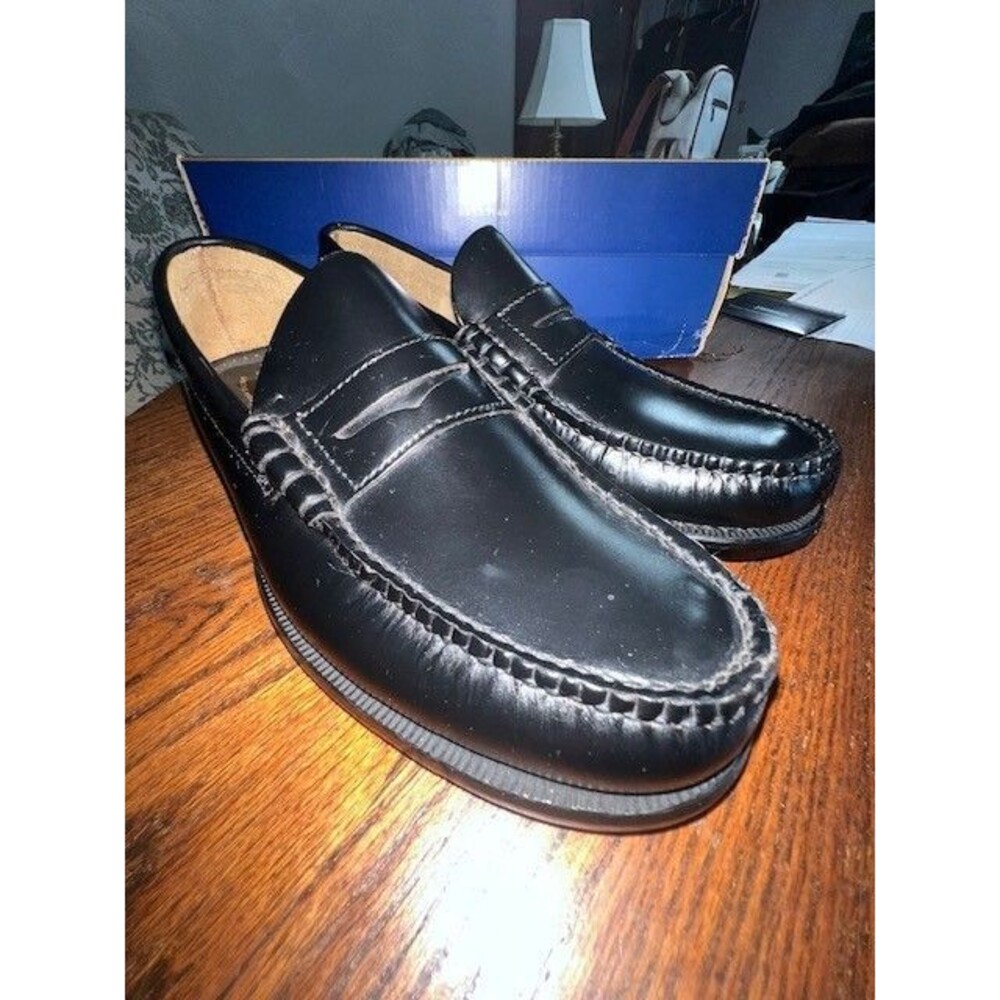 Sebago Cityside “ Classic Dan” Mn’s Black Leather Penny Loafers Sz 9.5D NIB